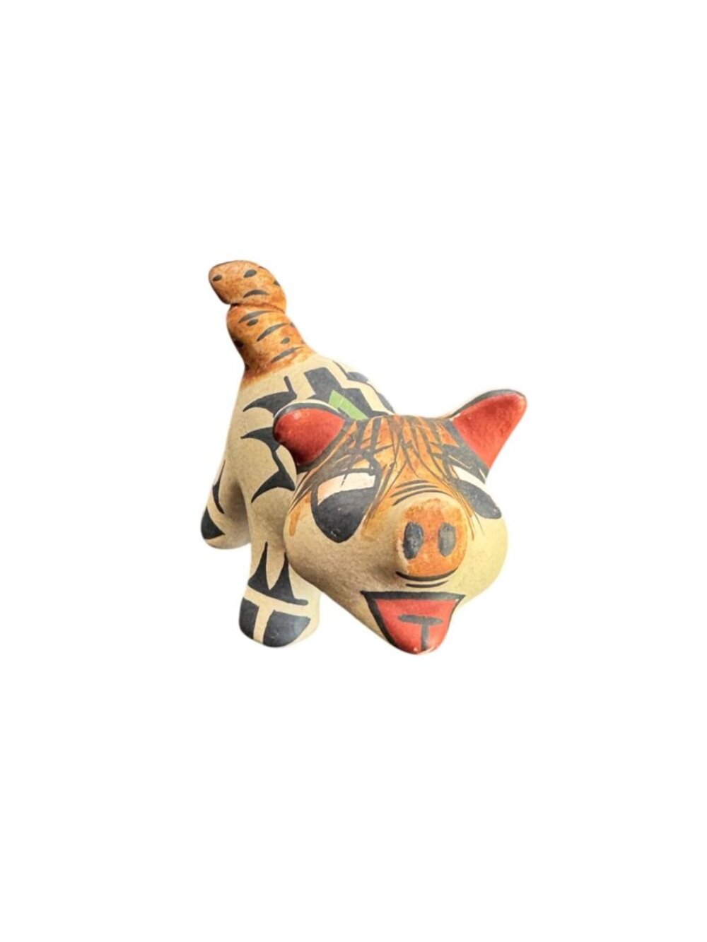 Stephanie Naranjo Santa Clara Pueblo Pig Pottery Figure Signed 3 1/2" - Picture 4 of 9